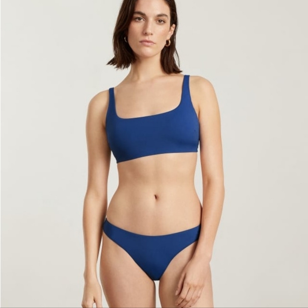 NEW Everlane Swim Bikini‎ Square Top Blue size XXL